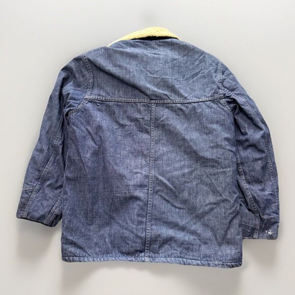 Vintage 70s Mens Sears Roebucks Denim Sherpa Lined Trucker Jacket Size 42R USA - Picture 3 of 13